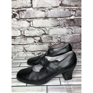 BeautiFeel Black Leather MaryJane Comfort Casual Pump Heels Women’s 39EU/8.5M US